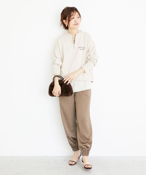 le.coeur blanc（ルクールブラン）の「エコファー2WAYショルダー（ショルダーバッグ・レディース・グレイッシュベージュ/ブラウン・FREE）」の7枚目の写真