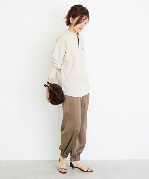 le.coeur blanc（ルクールブラン）の「エコファー2WAYショルダー（ショルダーバッグ・レディース・グレイッシュベージュ/ブラウン・FREE）」の12枚目の写真