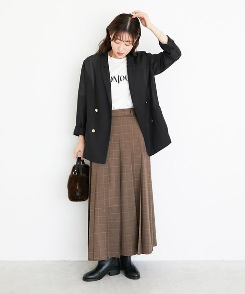 le.coeur blanc（ルクールブラン）の「エコファー2WAYショルダー（ショルダーバッグ・レディース・グレイッシュベージュ/ブラウン・FREE）」の13枚目の写真