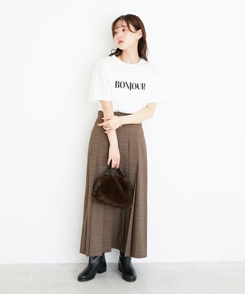 le.coeur blanc（ルクールブラン）の「エコファー2WAYショルダー（ショルダーバッグ・レディース・グレイッシュベージュ/ブラウン・FREE）」の14枚目の写真