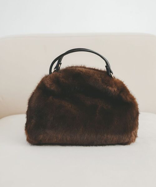 le.coeur blanc（ルクールブラン）の「エコファー2WAYショルダー（ショルダーバッグ・レディース・グレイッシュベージュ/ブラウン・FREE）」の21枚目の写真