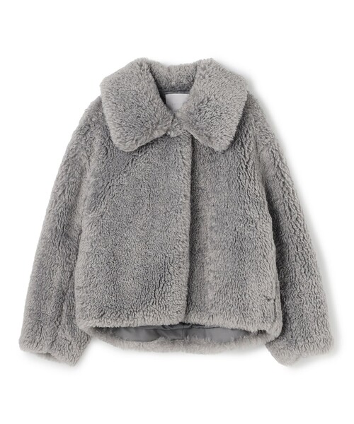 新品タグ付き　UNFILO エコファーステンカラーコート セール】エコファー ステンカラーコート（ステンカラーコート