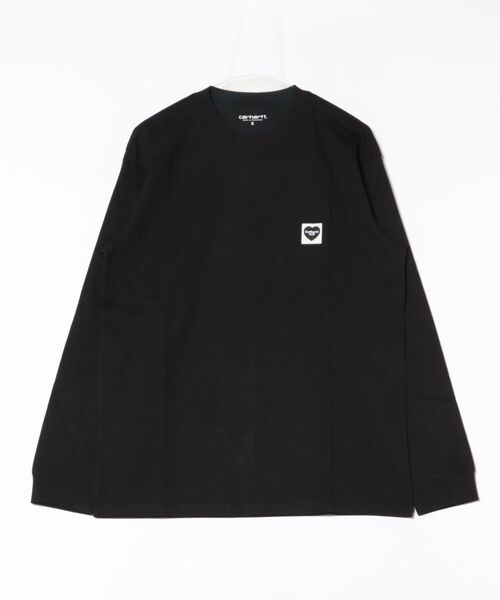 Carhartt WIP(カーハートダブリューアイピー)の「Carhartt WIP/カーハートダブリューアイピー POCKET HEART T-SHIRT 長袖Tシャツ/ロンT I035300(Tシャツ/カットソー・メンズ・ブラック×レッド/ホワイト×レッド/ホワイト×ブラック/ブラック・S/L/M/XL)」の21枚目の写真