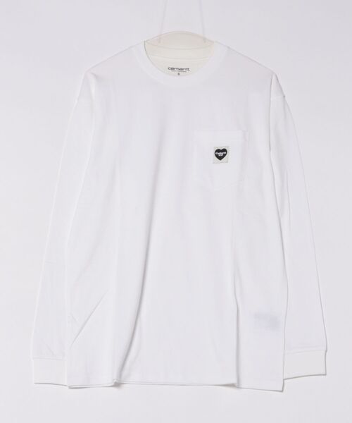 Carhartt WIP(カーハートダブリューアイピー)の「Carhartt WIP/カーハートダブリューアイピー POCKET HEART T-SHIRT 長袖Tシャツ/ロンT I035300(Tシャツ/カットソー・メンズ・ブラック×レッド/ホワイト×レッド/ホワイト×ブラック/ブラック・S/L/M/XL)」の19枚目の写真