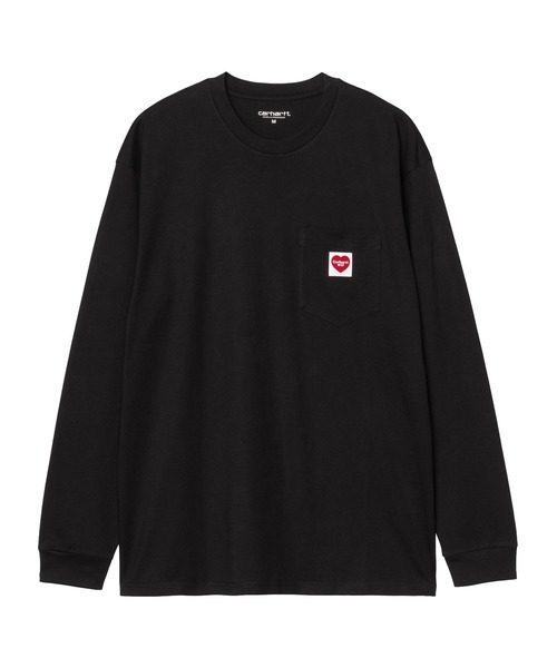 Carhartt WIP(カーハートダブリューアイピー)の「Carhartt WIP/カーハートダブリューアイピー POCKET HEART T-SHIRT 長袖Tシャツ/ロンT I035300(Tシャツ/カットソー・メンズ・ブラック×レッド/ホワイト×レッド/ホワイト×ブラック/ブラック・S/L/M/XL)」の16枚目の写真