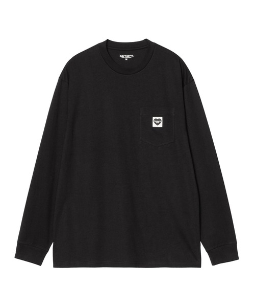 Carhartt WIP(カーハートダブリューアイピー)の「Carhartt WIP/カーハートダブリューアイピー POCKET HEART T-SHIRT 長袖Tシャツ/ロンT I035300(Tシャツ/カットソー・メンズ・ブラック×レッド/ホワイト×レッド/ホワイト×ブラック/ブラック・S/L/M/XL)」の12枚目の写真