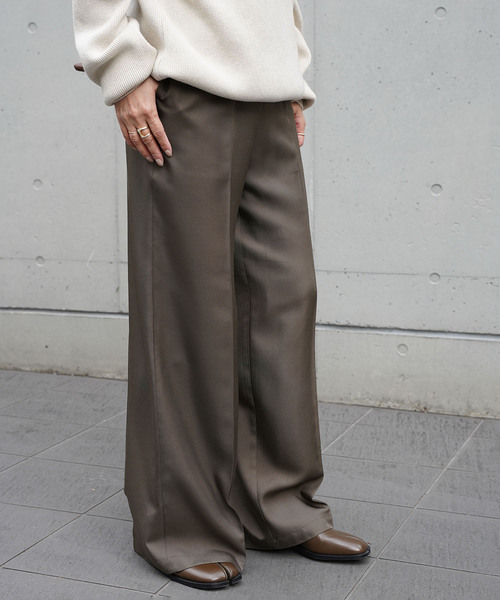 Deuxieme Classe(ドゥーズィエムクラス)の「*追加 Silk Looker パンツ(スラックス・レディース・キャメル/ベージュ/モカ/ブラック・34/36/38)」の6枚目の写真