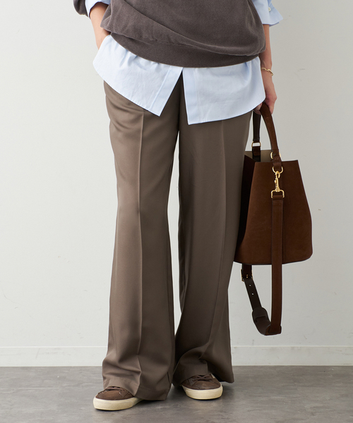 Deuxieme Classe(ドゥーズィエムクラス)の「*追加 Silk Looker パンツ(スラックス・レディース・キャメル/ベージュ/モカ/ブラック・34/36/38)」の15枚目の写真