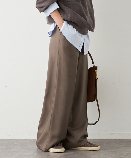 Deuxieme Classe(ドゥーズィエムクラス)の「*追加 Silk Looker パンツ(スラックス・レディース・キャメル/ベージュ/モカ/ブラック・34/36/38)」の16枚目の写真