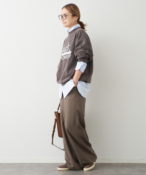 Deuxieme Classe(ドゥーズィエムクラス)の「*追加 Silk Looker パンツ(スラックス・レディース・キャメル/ベージュ/モカ/ブラック・34/36/38)」の18枚目の写真