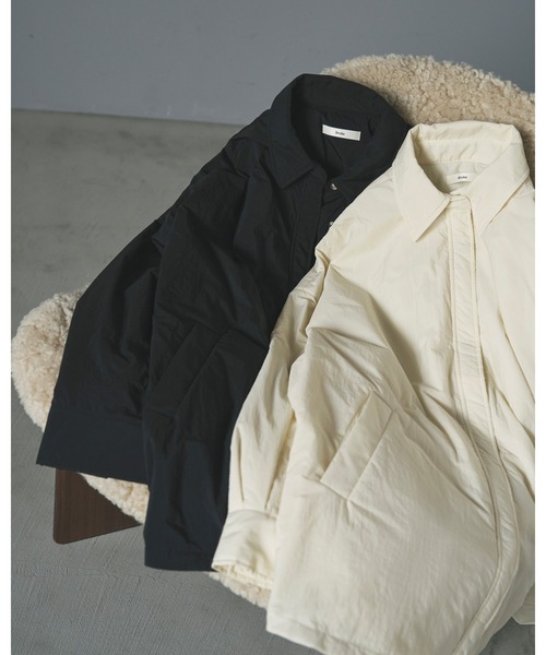 anuke（アンヌーク）の「Padding Botton Shirts（シャツ/ブラウス・レディース・アイボリー/ブラック・FREE）」の8枚目の写真