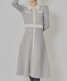 REDYAZEL | マルチケーブルバイカラーニットワンピース(ワンピース)