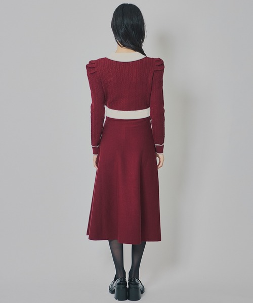 REDYAZEL（レディアゼル）の「マルチケーブルバイカラーニットワンピース（ワンピース・レディース・ネイビー/ボルドー/グレー・FREE）」の10枚目の写真