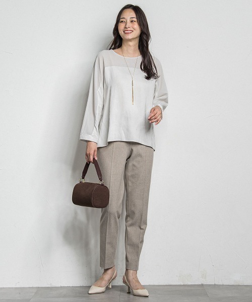 LAUTREAMONT(ロートレアモン)の「両面起毛テーパードパンツ≪洗える/セットアップ対応≫(その他パンツ・レディース・オフホワイト/ブラック/ベージュ/ブラウン系その他・7号/9号/11号)」の21枚目の写真