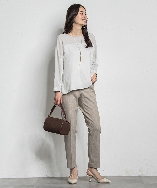 LAUTREAMONT(ロートレアモン)の「両面起毛テーパードパンツ≪洗える/セットアップ対応≫(その他パンツ・レディース・オフホワイト/ブラック/ベージュ/ブラウン系その他・7号/9号/11号)」の22枚目の写真