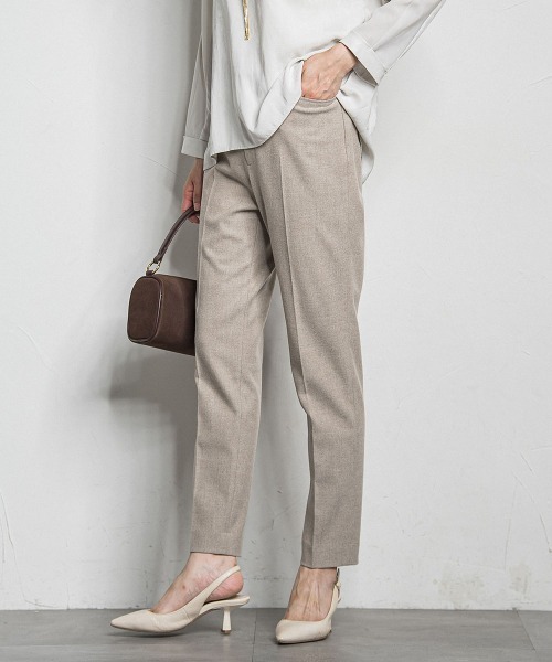 LAUTREAMONT(ロートレアモン)の「両面起毛テーパードパンツ≪洗える/セットアップ対応≫(その他パンツ・レディース・オフホワイト/ブラック/ベージュ/ブラウン系その他・7号/9号/11号)」の19枚目の写真