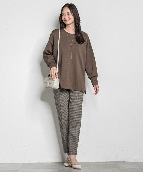 LAUTREAMONT(ロートレアモン)の「両面起毛テーパードパンツ≪洗える/セットアップ対応≫(その他パンツ・レディース・オフホワイト/ブラック/ベージュ/ブラウン系その他・7号/9号/11号)」の8枚目の写真