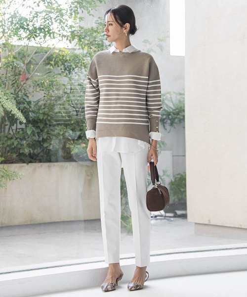 LAUTREAMONT(ロートレアモン)の「両面起毛テーパードパンツ≪洗える/セットアップ対応≫(その他パンツ・レディース・オフホワイト/ブラック/ベージュ/ブラウン系その他・7号/9号/11号)」の18枚目の写真