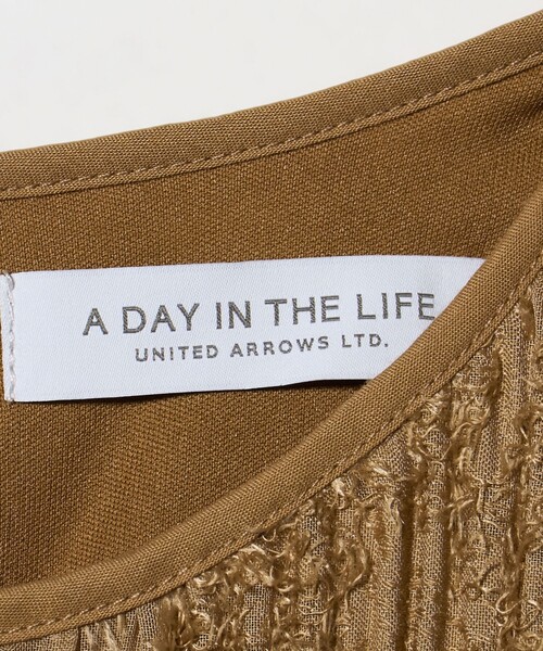 A DAY IN THE LIFE UNITED ARROWS(アデイインザライフユナイテッドアローズ)の「フリンジジャガード プリーツワンピース <A DAY IN THE LIFE>(ワンピース・レディース・ブラック/ベージュ・FREE)」の10枚目の写真