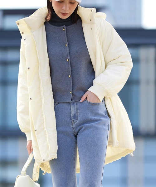 ロンロン＊プロフィール必読 中綿 ブルゾン チェック柄 M ゆったり LADY LUCK LUCA（レディラックルカ） ブルゾン アウター LC/LLL