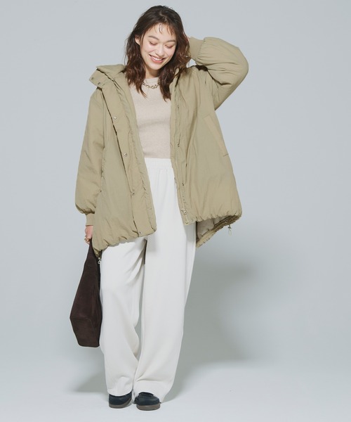 coca(coca)(コカ)の「中綿ロングブルゾン(ブルゾン・レディース・アイボリー/ブラック/カーキ・L/M)」の22枚目の写真