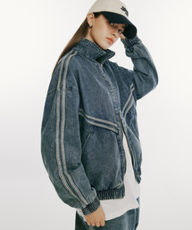 1993STUDIO（1993スタジオ）の「シンボルロゴトラックデニムジップアップジャケット_ライトブルー（デニムジャケット）」