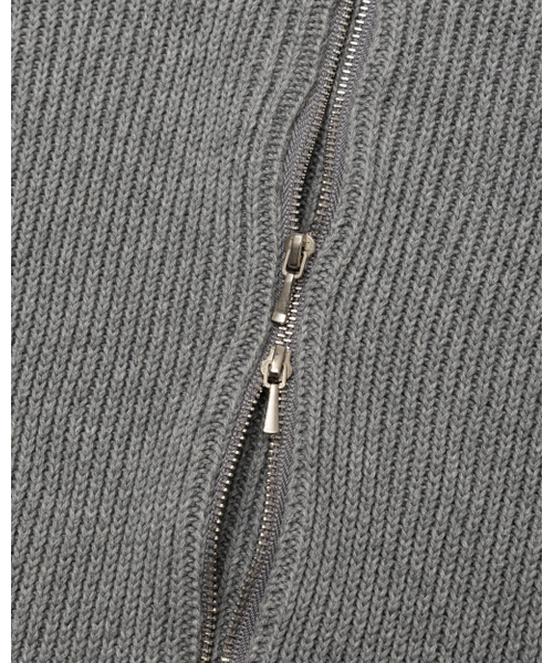 MOAA（モア）の「Ribbed Knit Zip Hoodie (GRAY)（ニット/セーター・レディース・その他・SMALL/MEDIUM）」の4枚目の写真