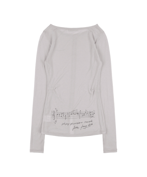 FANCY CLUB（ファンシークラブ）の「スリーウェイボタンレイヤードロングスリーブ (ピンクベージュ)_F25QB079（Tシャツ/カットソー・レディース・ベージュ・FREE）」の9枚目の写真
