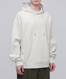 フラットテリーオーバーサイズフードパーカースウェットシャツ[オートミール]