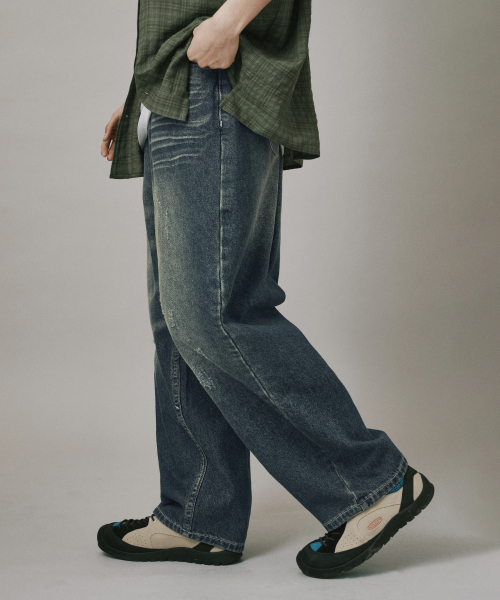 Verdnt(バーダント)の「スレッチウォッシュバルーンデニムパンツ【サンドインディゴ】(デニムパンツ・レディース・インディゴブルー・SMALL/MEDIUM/LARGE/X-LARGE)」の4枚目の写真