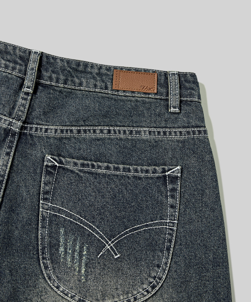Verdnt(バーダント)の「スレッチウォッシュバルーンデニムパンツ【サンドインディゴ】(デニムパンツ・レディース・インディゴブルー・SMALL/MEDIUM/LARGE/X-LARGE)」の8枚目の写真
