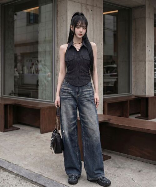 Verdnt(バーダント)の「スレッチウォッシュバルーンデニムパンツ【サンドインディゴ】(デニムパンツ・レディース・インディゴブルー・SMALL/MEDIUM/LARGE/X-LARGE)」の11枚目の写真