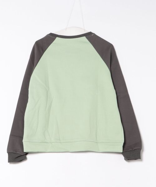 BY THE BAY(バイザベイ)の「ラグランロングスリーブTシャツ/長袖 バイカラー ビッグシルエット オーバーサイズ カジュアル 韓国ファッション(Tシャツ/カットソー・レディース・ホワイト×グレー・FREE)」の6枚目の写真