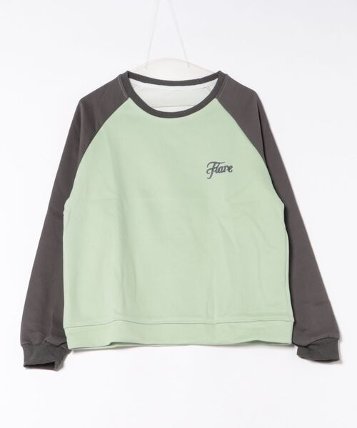 BY THE BAY(バイザベイ)の「ラグランロングスリーブTシャツ/長袖 バイカラー ビッグシルエット オーバーサイズ カジュアル 韓国ファッション(Tシャツ/カットソー・レディース・ホワイト×グレー・FREE)」の5枚目の写真