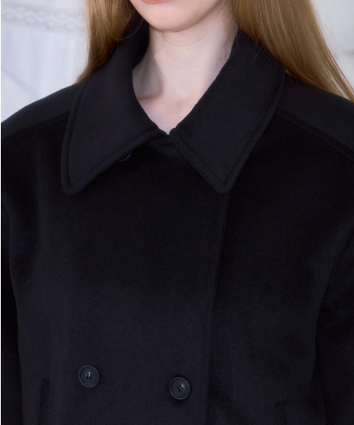 ROSEFRANTZ（ロゼフランツ）の「Belt Half-neck Wool Jacket [Black]（チェスターコート・レディース・ブラック・FREE）」の13枚目の写真