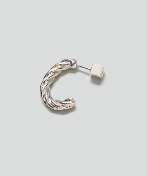 LAPUIS(ラピュイ)の「LAPUIS(ラピュイ) Twist Hoop pierced earrings(ピアス(両耳用)・レディース・シルバー/ゴールド・FREE)」の6枚目の写真