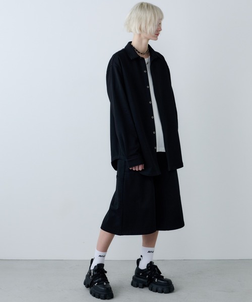 AFF AIVER（エイエフエフアイバー）の「AFF AIVER　ドライスウェットロングシャツ（シャツ/ブラウス・メンズ・ブラック/ライトグレー/グレー・LARGE/MEDIUM/SMALL）」の18枚目の写真