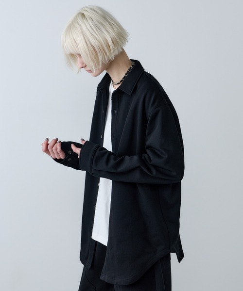 AFF AIVER（エイエフエフアイバー）の「AFF AIVER　ドライスウェットロングシャツ（シャツ/ブラウス・メンズ・ブラック/ライトグレー/グレー・LARGE/MEDIUM/SMALL）」の13枚目の写真