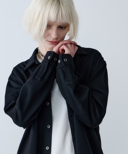 AFF AIVER（エイエフエフアイバー）の「AFF AIVER　ドライスウェットロングシャツ（シャツ/ブラウス・メンズ・ブラック/ライトグレー/グレー・LARGE/MEDIUM/SMALL）」の14枚目の写真