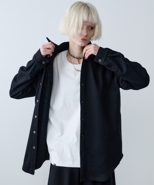 AFF AIVER（エイエフエフアイバー）の「AFF AIVER　ドライスウェットロングシャツ（シャツ/ブラウス・メンズ・ブラック/ライトグレー/グレー・LARGE/MEDIUM/SMALL）」の7枚目の写真