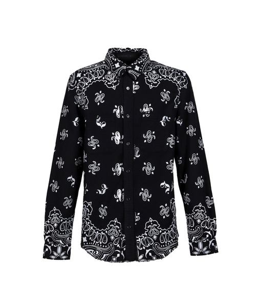 【新品未使用】JUN NAKAYAMA フリンジデニムシャツ　サイズ46 PAISLEY SHIRTS（シャツ/ブラウス）｜JUN/NAKAYAMA（ジュンナカヤマ