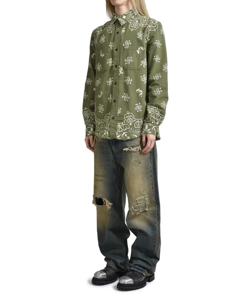 JUN/NAKAYAMA(ジュンナカヤマ)の「PAISLEY SHIRTS(シャツ/ブラウス・メンズ・オリーブ/ブラック・46/48)」の13枚目の写真