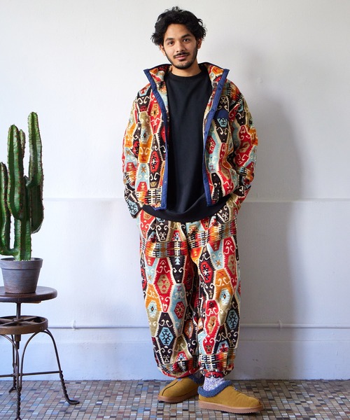 チャイハネ（チャイハネ）の「【チャイハネ】Amina×grn パタフリMEN'Sフリースパンツ（その他パンツ・メンズ・ブルー/ベージュ/ブラック・FREE）」の12枚目の写真