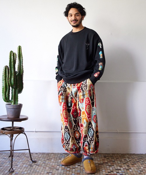 チャイハネ（チャイハネ）の「【チャイハネ】Amina×grn パタフリMEN'Sフリースパンツ（その他パンツ・メンズ・ブルー/ベージュ/ブラック・FREE）」の11枚目の写真