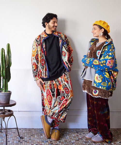 チャイハネ（チャイハネ）の「【チャイハネ】Amina×grn パタフリMEN'Sフリースパンツ（その他パンツ・メンズ・ブルー/ベージュ/ブラック・FREE）」の9枚目の写真