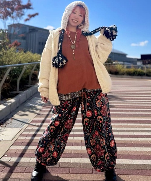 チャイハネ（チャイハネ）の「【チャイハネ】Amina×grn パタフリMEN'Sフリースパンツ（その他パンツ・メンズ・ブルー/ベージュ/ブラック・FREE）」の4枚目の写真