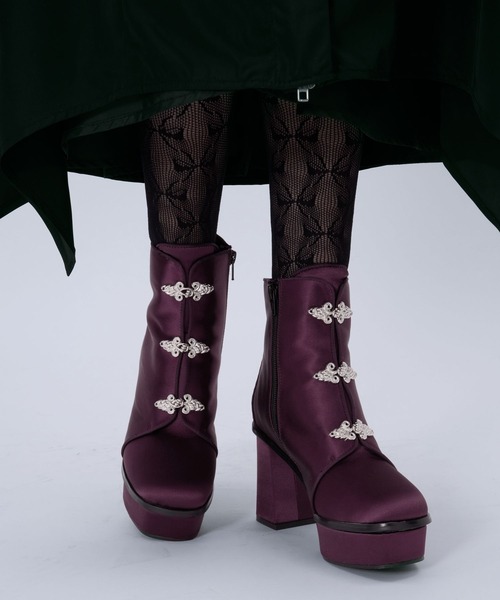 HARE（ハレ）の「メタルチャイナパーツブーツ(HARE)（ブーツ・レディース・ブラック/ネイビー/パープル・MEDIUM/LARGE）」の3枚目の写真