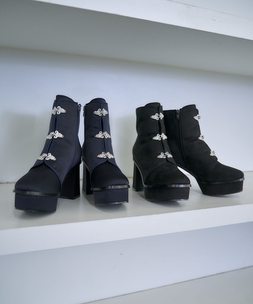 HARE（ハレ）の「メタルチャイナパーツブーツ(HARE)（ブーツ・レディース・ブラック/ネイビー/パープル・MEDIUM/LARGE）」の20枚目の写真