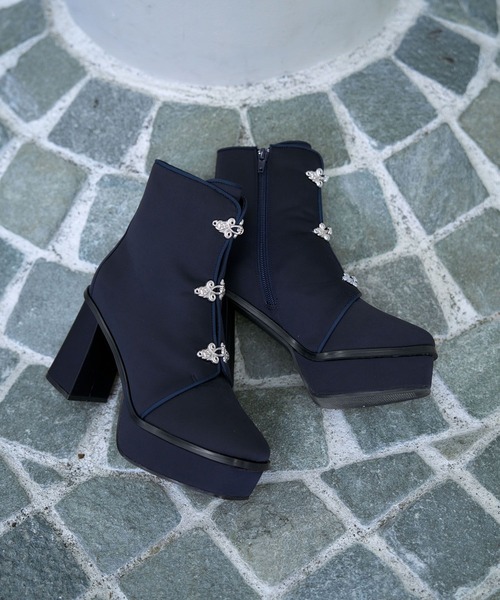 HARE（ハレ）の「メタルチャイナパーツブーツ(HARE)（ブーツ・レディース・ブラック/ネイビー/パープル・MEDIUM/LARGE）」の21枚目の写真