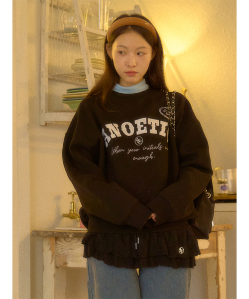 ANOETIC（アノエティック）の「LACE LAYERED MINI SKIRT_BLACK（スカート・レディース・ブラック・FREE）」の2枚目の写真